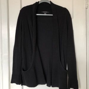 Black long sweater cardigan